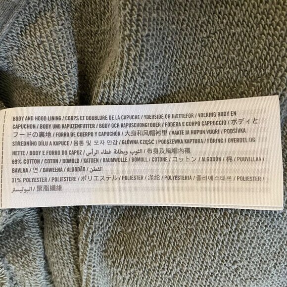 Abercrombie & Fitch Camo Hoodie Sweatshirt Gray Women's Medium Button Detailing - Picture 12 of 14